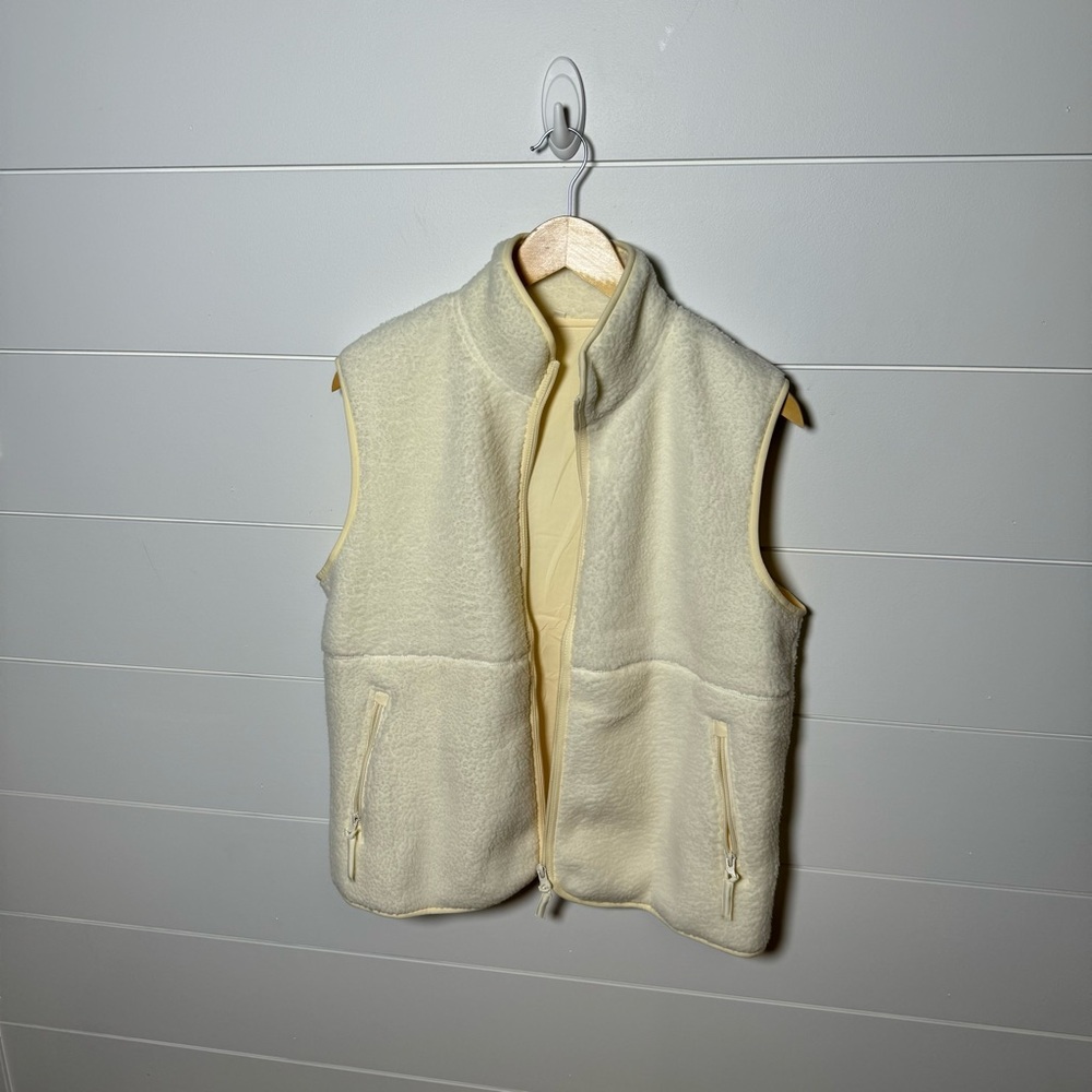 Cream Fleece Vest